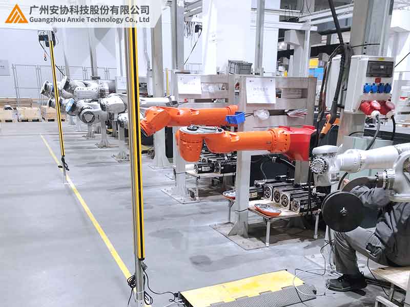 机器人协作场景下的安全光幕防护方案