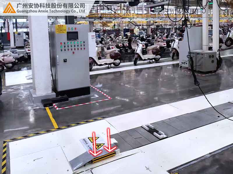 单边光栅在电动车生产线上的应用